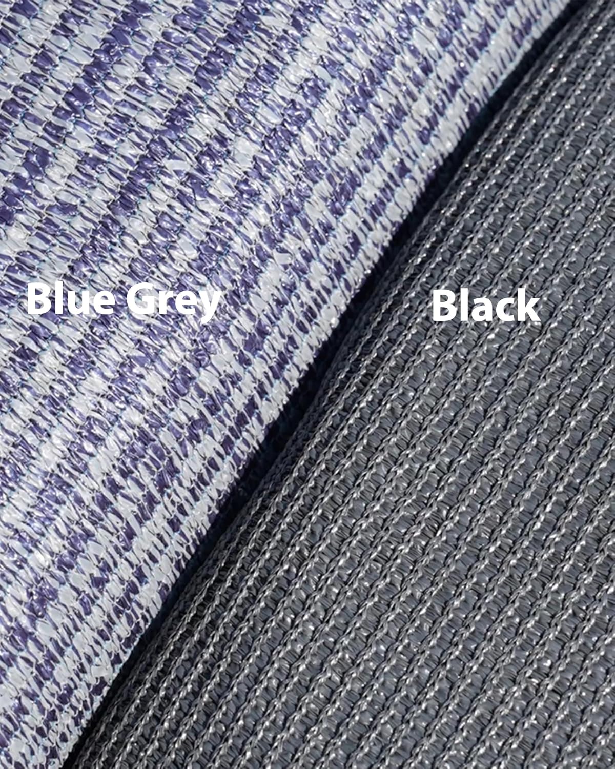 FoundGo Awning Carpet HDPE Camping Outdoor Rug with Eyelets,Nails,Broom,for RV,Patio,Backyard,Picnic,Beach,Trailer 9'*6' (2.74 * 1.83m) -Blue Grey