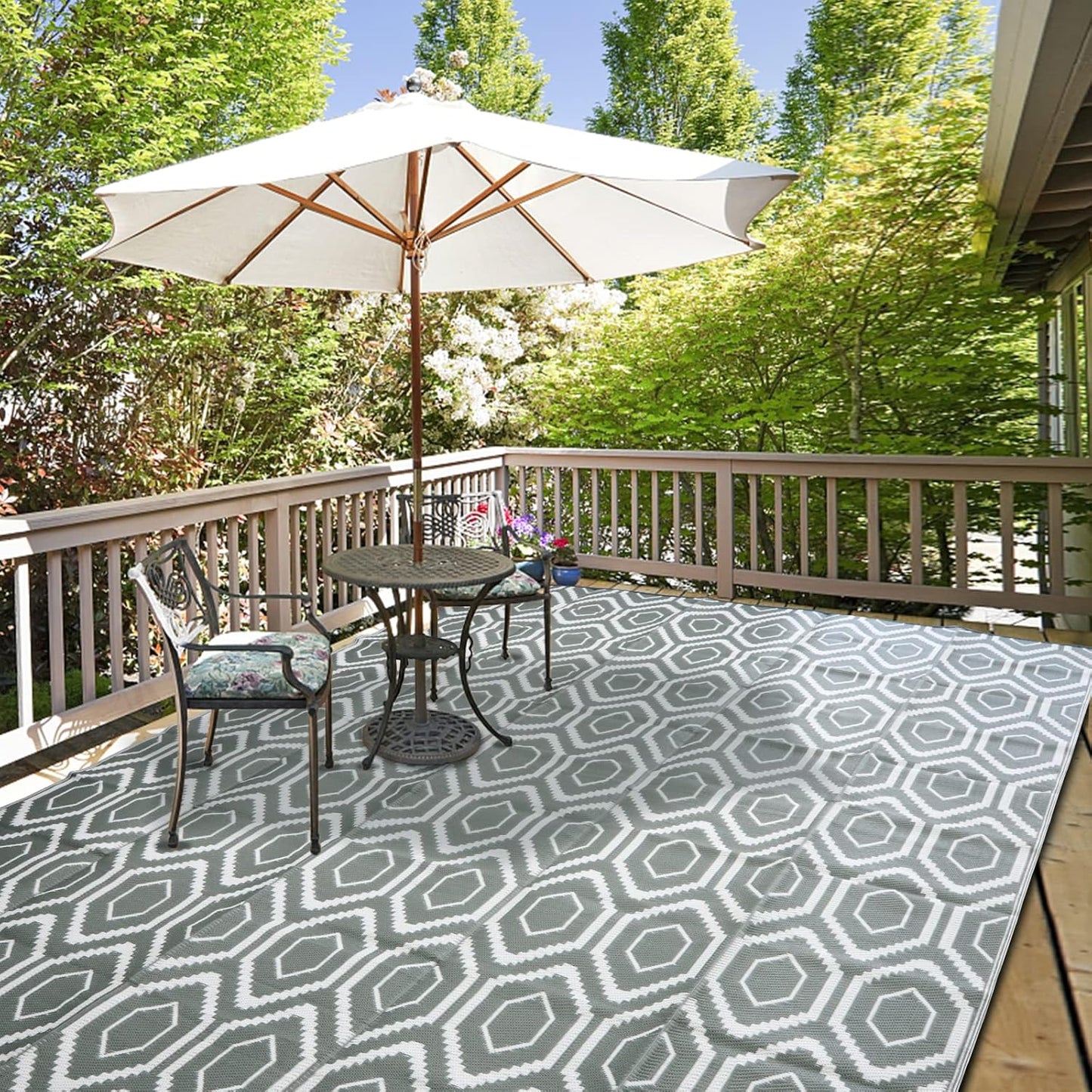 Outdoor Camping Rugs, Rug Patios Clearance Plastic Straw Rug Weatherproof Reversible Mats, Large Floor Mat for Outdoors, RV, Patio, Backyard, Deck, Picnic, Beach, Trailer, Camping