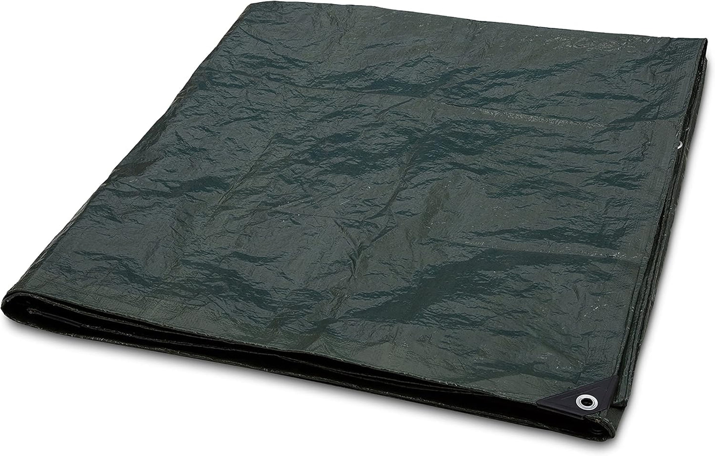 Amazon Basics Waterproof Camping Tarp, 9.5 Feet x 11.3 Feet, Dark Green