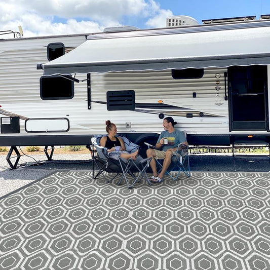 Outdoor Camping Rugs, Rug Patios Clearance Plastic Straw Rug Weatherproof Reversible Mats, Large Floor Mat for Outdoors, RV, Patio, Backyard, Deck, Picnic, Beach, Trailer, Camping
